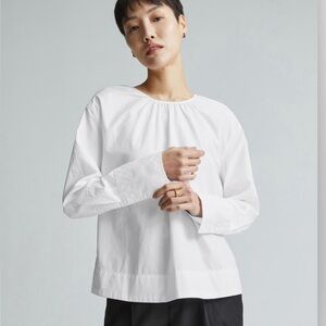Everlane Crisp White Poplin Popover Shirt